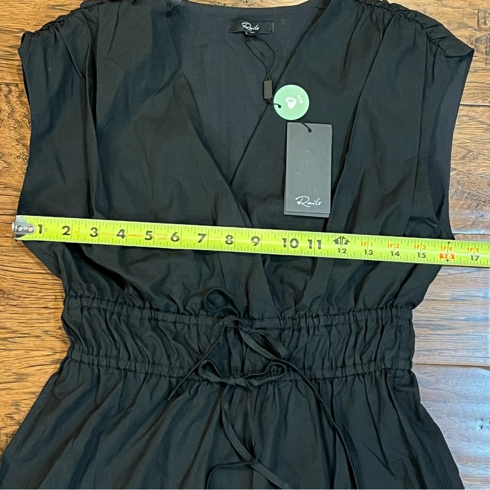 NWT $268 Rails Lucia Eyelet Midi Dress Size XS Black Eco - Picture 14 of 16